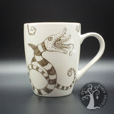 Tazza da tisana o caffè dipinta a mano - Verme della sabbia - Beetlejuice