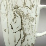 Tazza da tisana o caffè dipinta a mano - Emily - La sposa cadavere