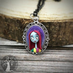 Collana Sally di Nightmare Before Christmas ( ciondolo piccolo), fanart realizzata a mano in paste polimeriche