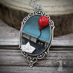 Collana It, palloncino con barchetta di carta ispirata al film Pennywise (IT), realizzata a mano con paste polimeriche