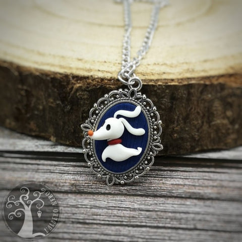 Collana Zero Nightmare Before Christmas ciondolo piccolo, realizzata a mano