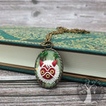Collana Mononoke, fanart ispirata al film d’animazione giapponese , realizzato a mano in paste polimeriche