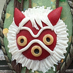 Collana Mononoke, fanart ispirata al film d’animazione giapponese , realizzato a mano in paste polimeriche