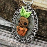 Collana baby mandragola, ispirata al mondo magico di Harry Potter, fanart realizzata a mano in paste polimeriche