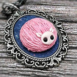 Collana baby puff o la, ispirata al mondo magico di Harry Potter, fanart realizzata a mano in paste polimeriche