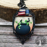 Collana calderone, ispirata al mondo magico di Harry Potter, fanart realizzata a mano in paste polimeriche