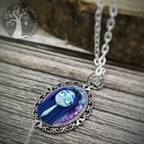 Collana Emily, piccolo ciondolo ispirato al film La sposa Cadavere, fanart realizzata a mano in paste polimeriche