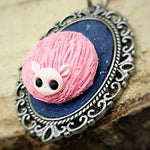 Collana baby puff o la, ispirata al mondo magico di Harry Potter, fanart realizzata a mano in paste polimeriche